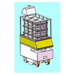 運送晶片盒（hé）小型激光導航無（wú）人搬運車（chē）